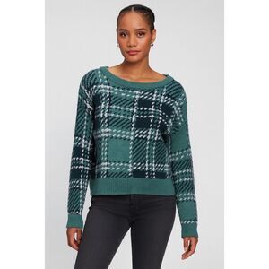 Abercrombie & Fitch Wool Blend Green Plaid Pullover Sweater